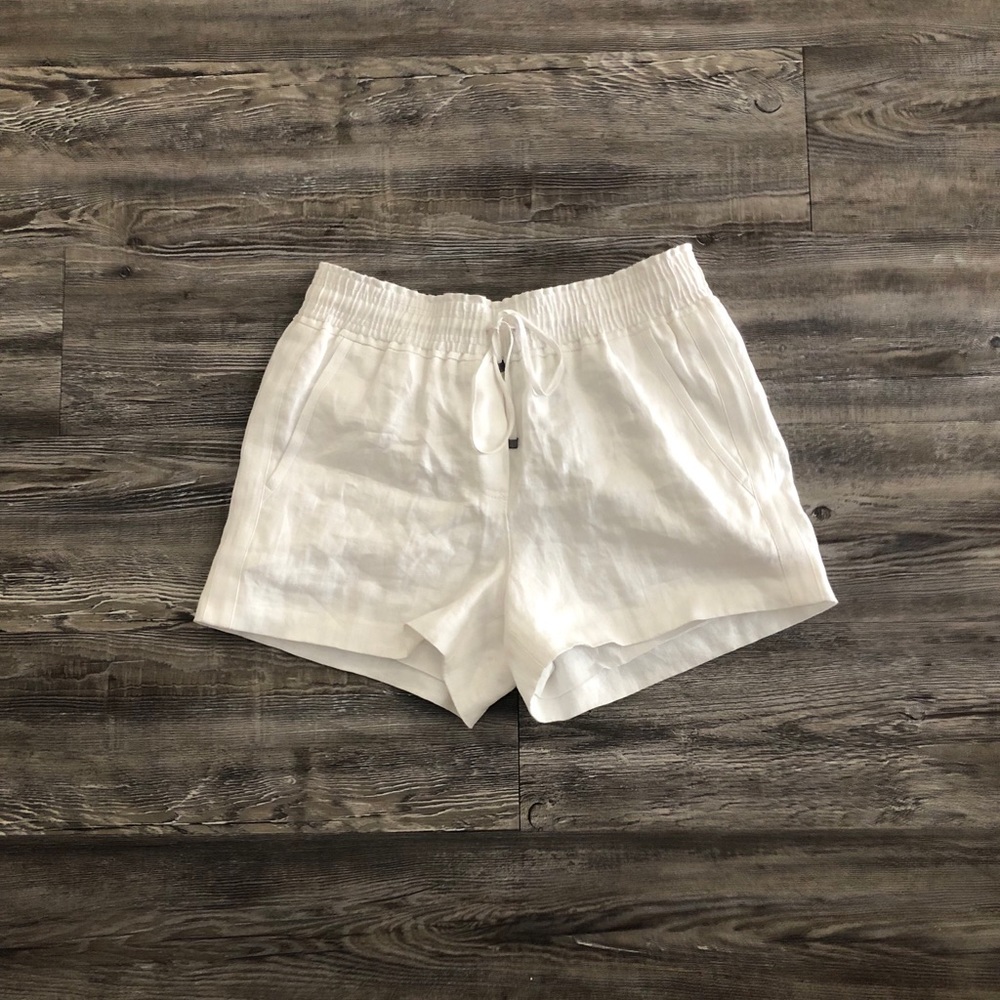J. crew white linen shorts